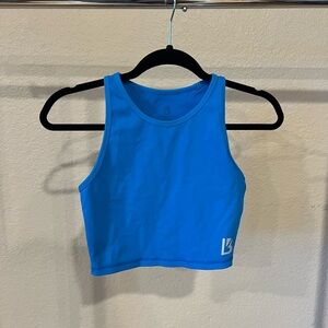 Blue Cropped Tank Top